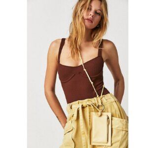 NEW NWT Free People Sun's Out Crossbody Banana Cream Yellow Bag Handbag Wallet